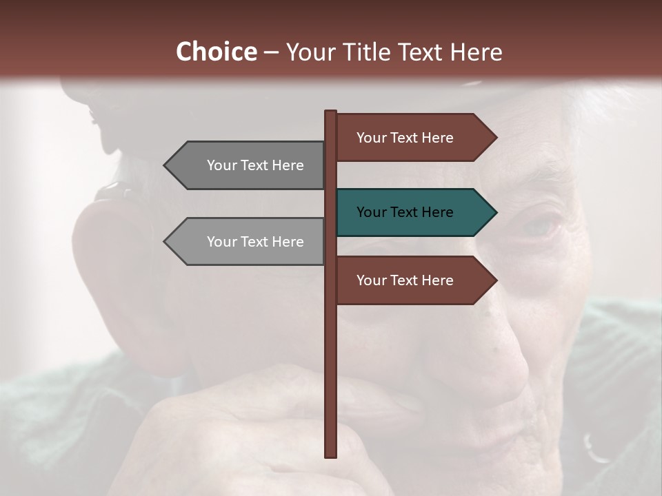 Sad Old Man PowerPoint Template