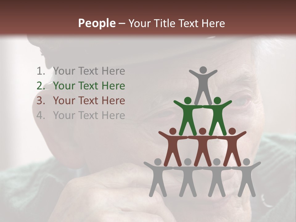 Sad Old Man PowerPoint Template