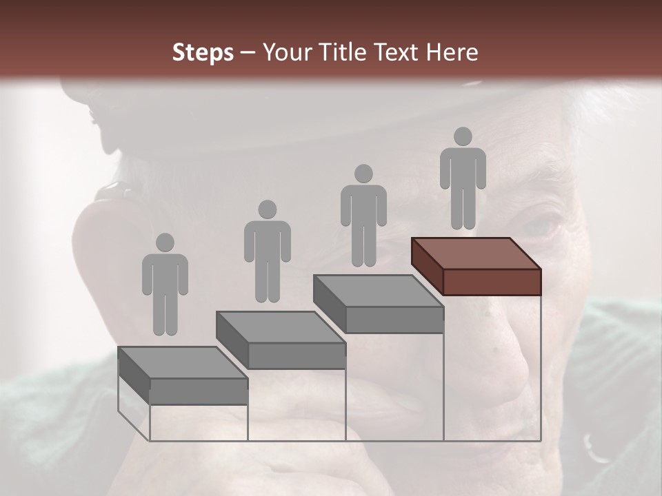 Sad Old Man PowerPoint Template
