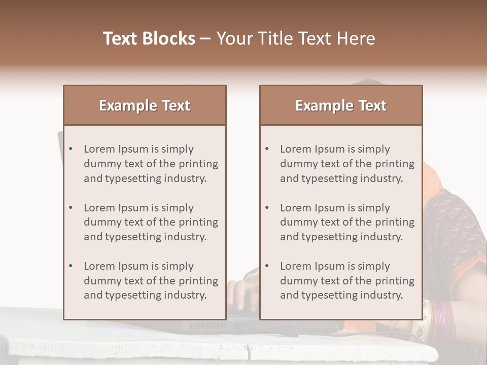Indian Girl And Laptop Computer Isolated On White PowerPoint Template