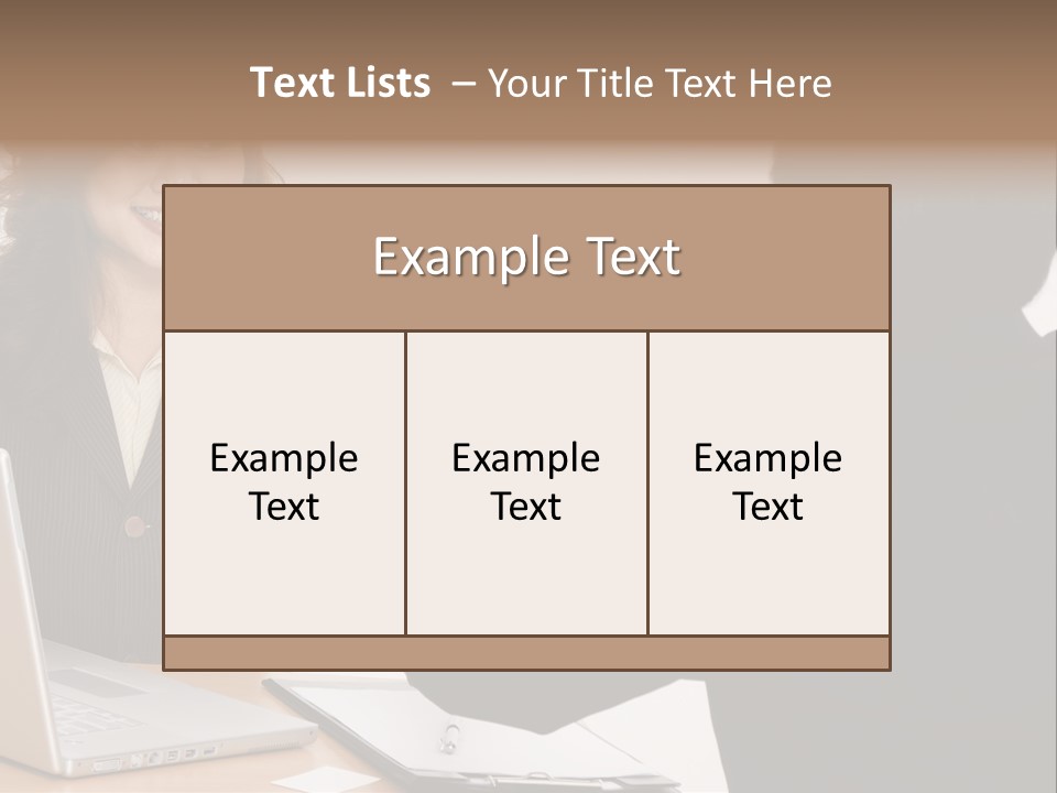 A Smiling Businesswoman Shakes Hands With A Young Businessman PowerPoint Template