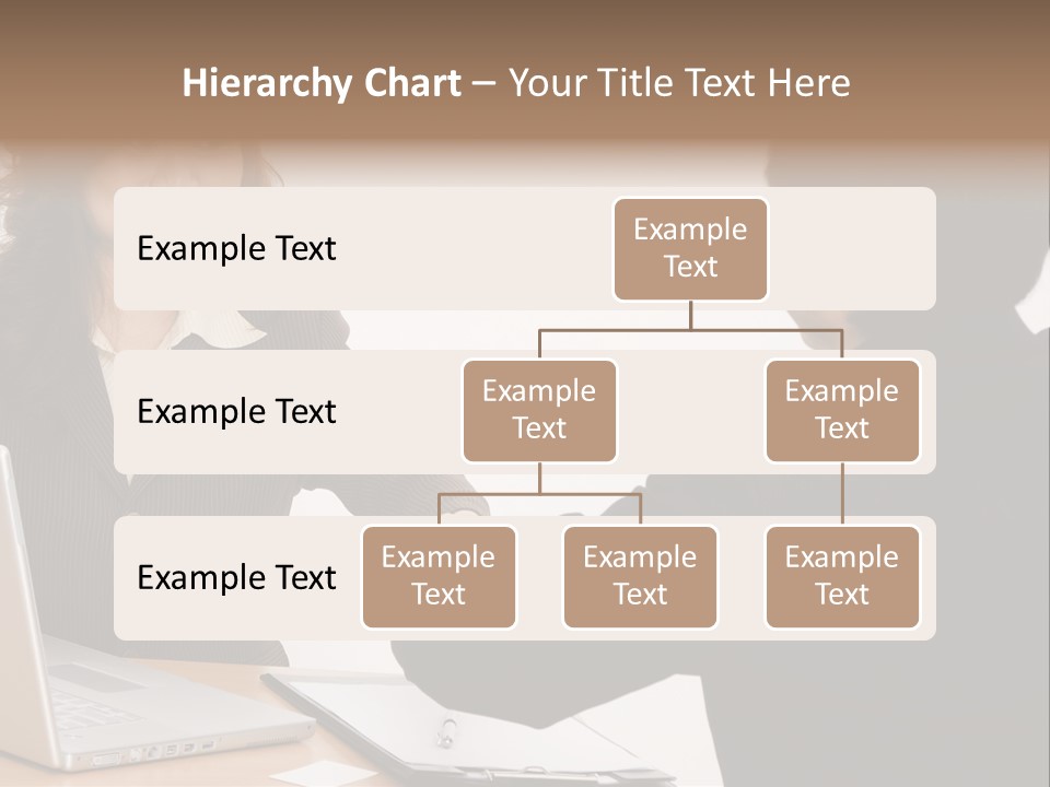 A Smiling Businesswoman Shakes Hands With A Young Businessman PowerPoint Template