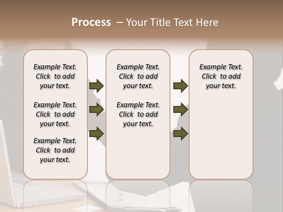 A Smiling Businesswoman Shakes Hands With A Young Businessman PowerPoint Template
