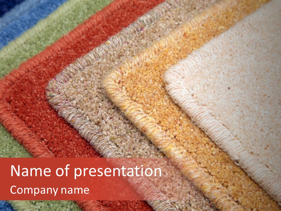 Samples Of Color Of A Carpet Covering PowerPoint Template