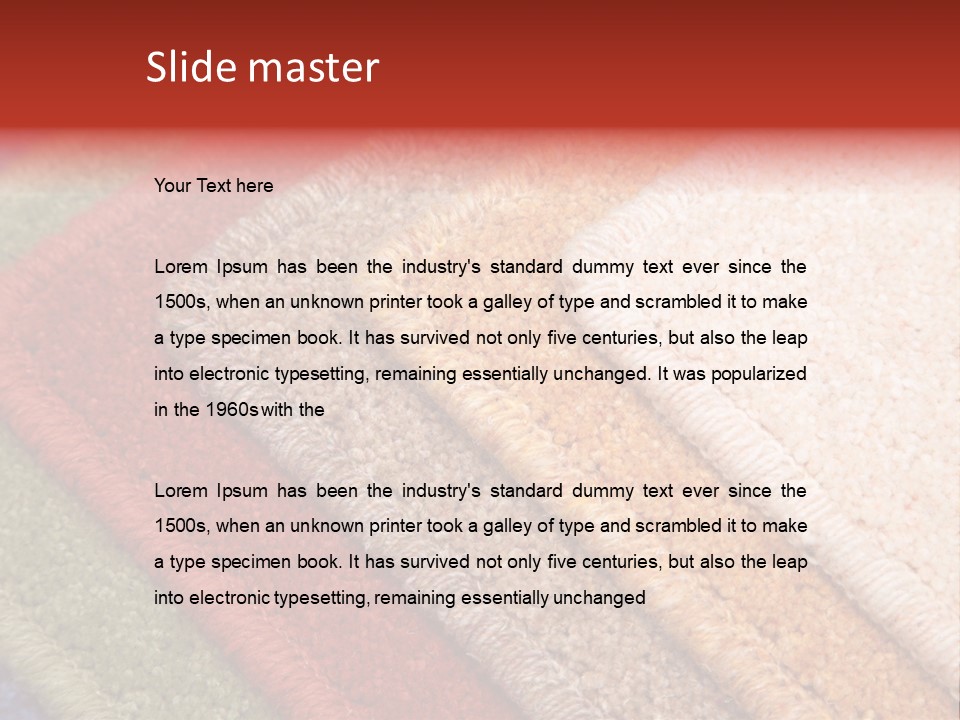 Samples Of Color Of A Carpet Covering PowerPoint Template