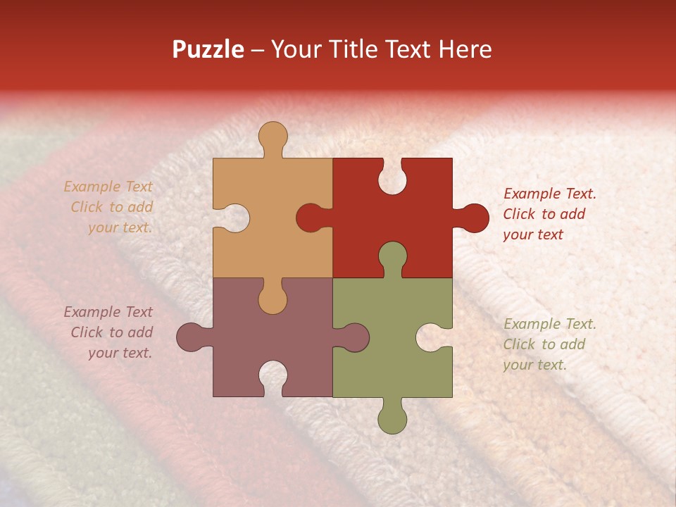 Samples Of Color Of A Carpet Covering PowerPoint Template