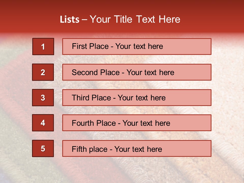 Samples Of Color Of A Carpet Covering PowerPoint Template