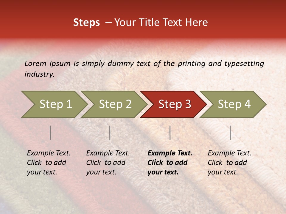 Samples Of Color Of A Carpet Covering PowerPoint Template