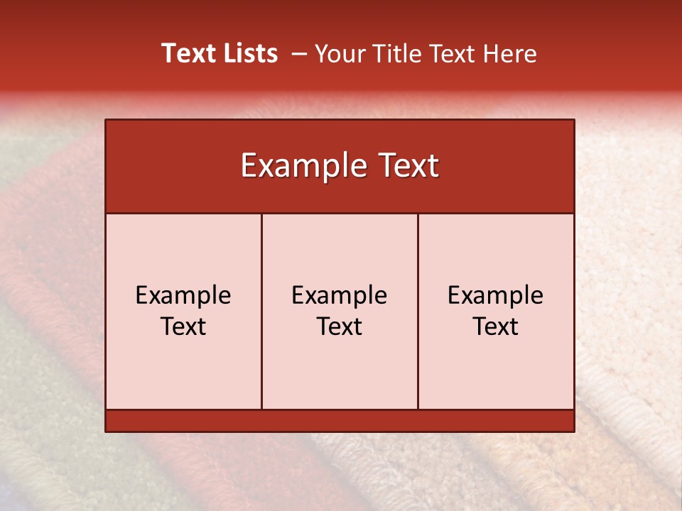 Samples Of Color Of A Carpet Covering PowerPoint Template