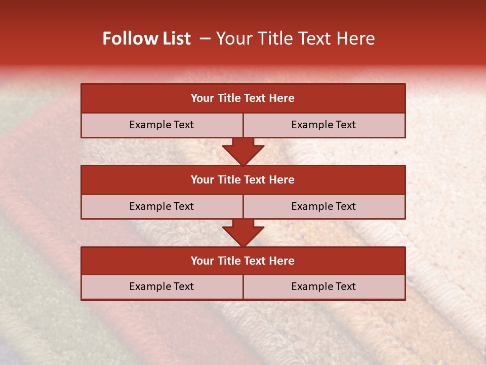 Samples Of Color Of A Carpet Covering PowerPoint Template