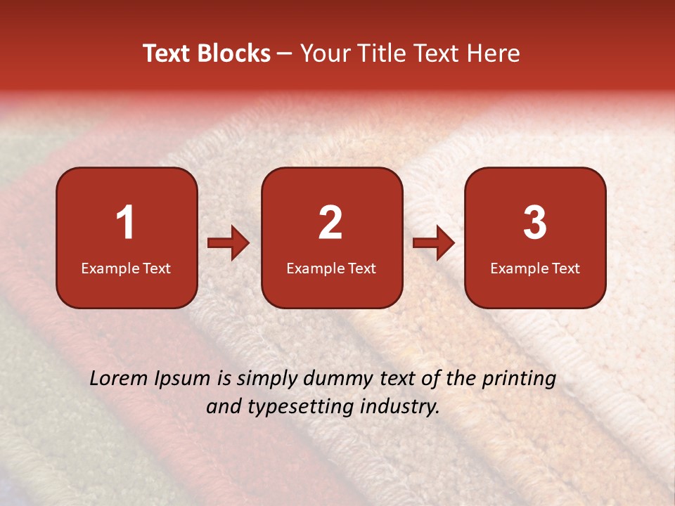 Samples Of Color Of A Carpet Covering PowerPoint Template