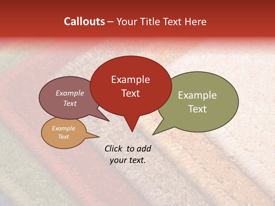 Samples Of Color Of A Carpet Covering PowerPoint Template