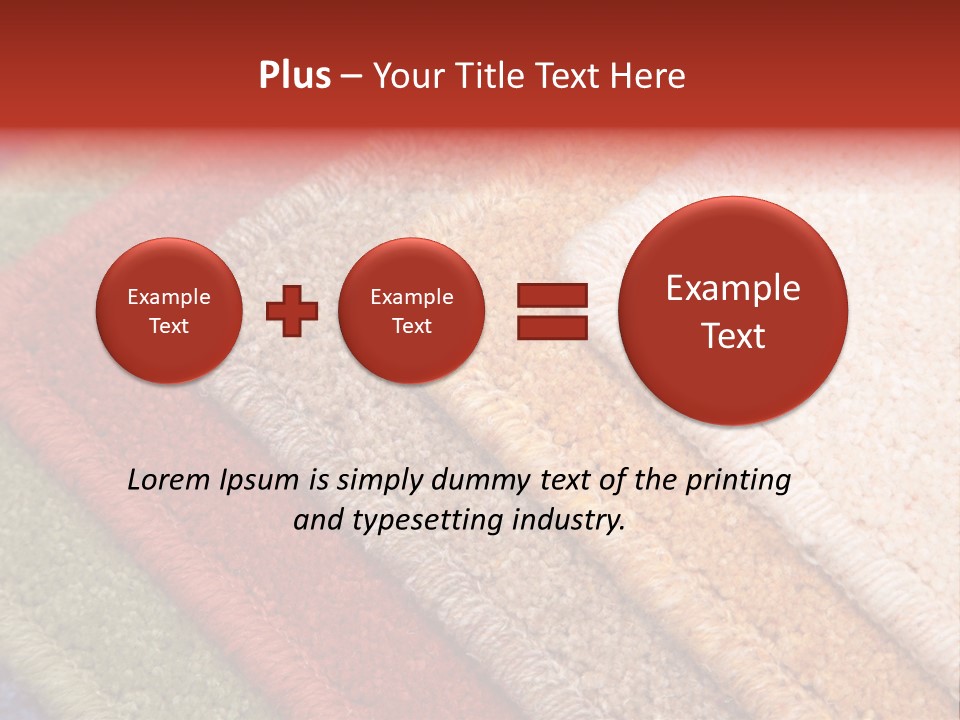 Samples Of Color Of A Carpet Covering PowerPoint Template