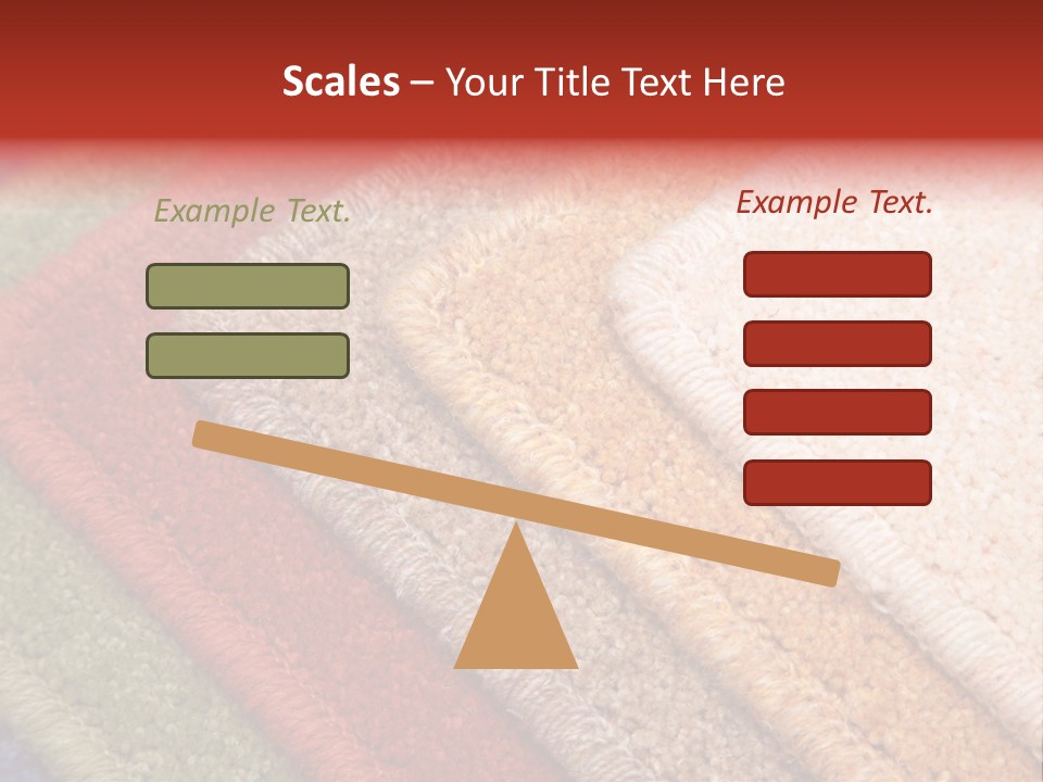Samples Of Color Of A Carpet Covering PowerPoint Template