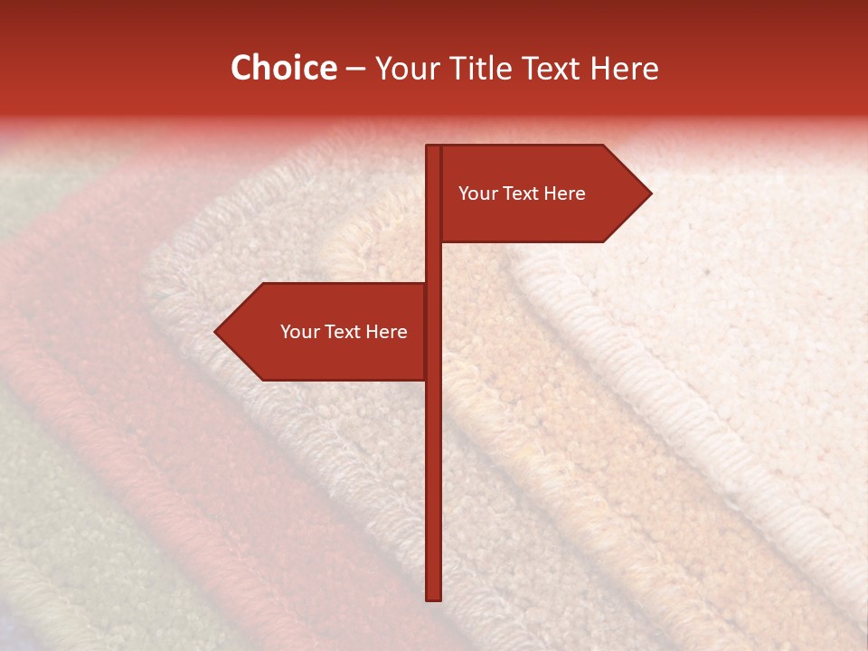 Samples Of Color Of A Carpet Covering PowerPoint Template