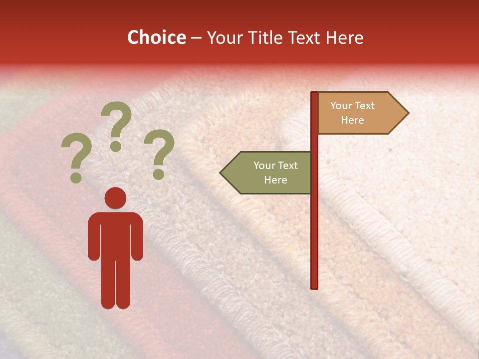 Samples Of Color Of A Carpet Covering PowerPoint Template
