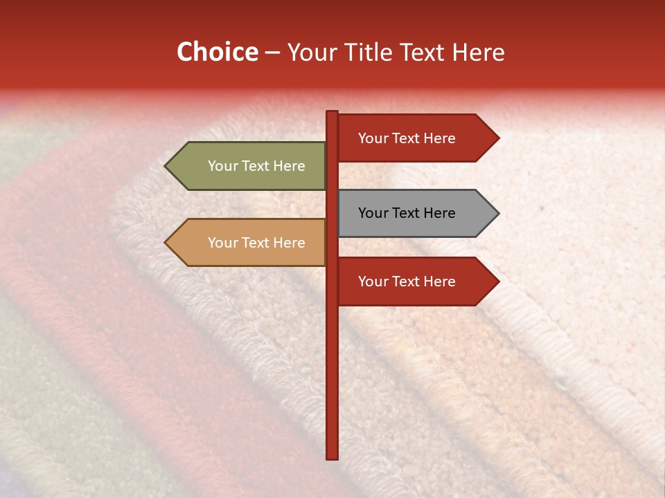 Samples Of Color Of A Carpet Covering PowerPoint Template
