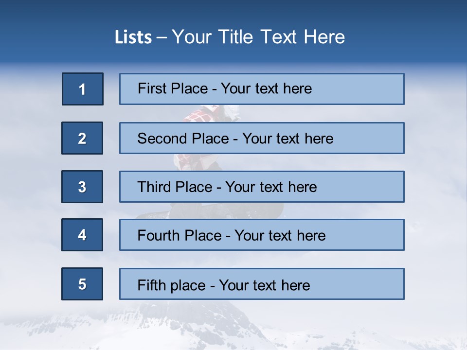 Snowboarder Jumping High In The Air PowerPoint Template