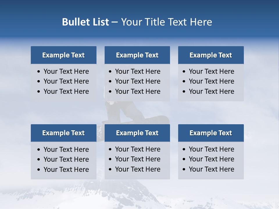 Snowboarder Jumping High In The Air PowerPoint Template