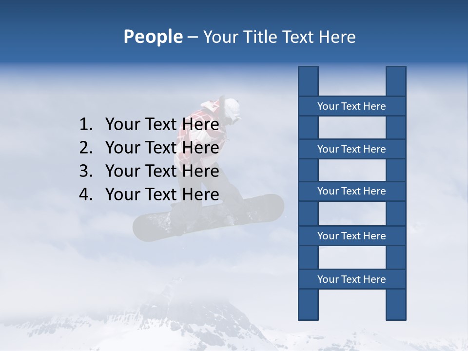 Snowboarder Jumping High In The Air PowerPoint Template