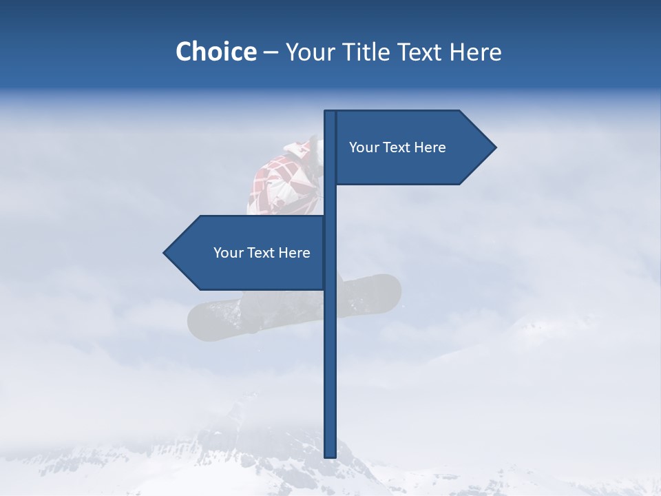 Snowboarder Jumping High In The Air PowerPoint Template