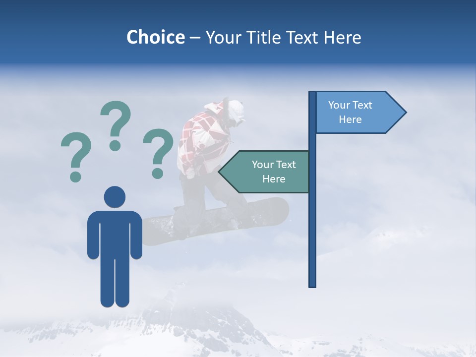 Snowboarder Jumping High In The Air PowerPoint Template