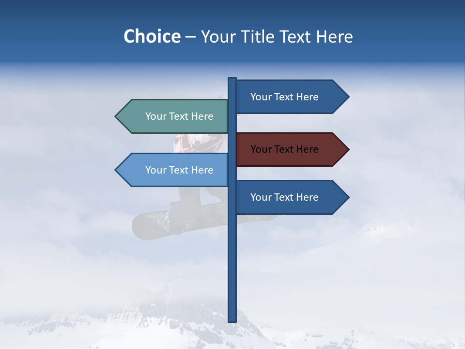 Snowboarder Jumping High In The Air PowerPoint Template