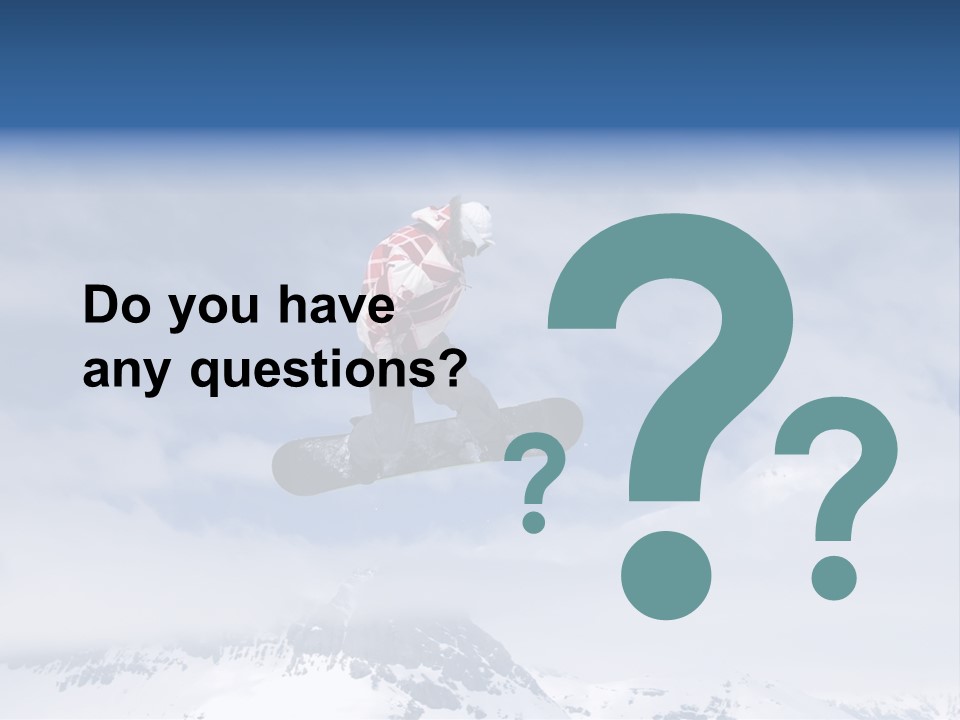 Snowboarder Jumping High In The Air PowerPoint Template