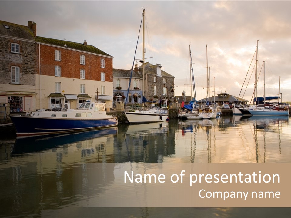 Padstow Harbour, Cornwall, Uk PowerPoint Template