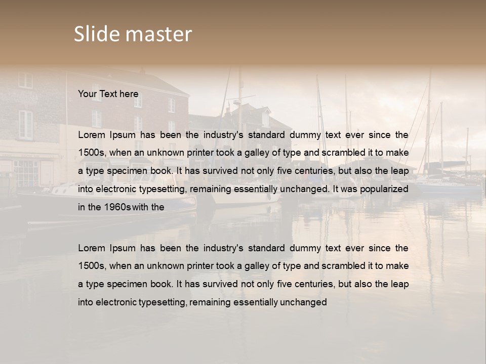 Padstow Harbour, Cornwall, Uk PowerPoint Template