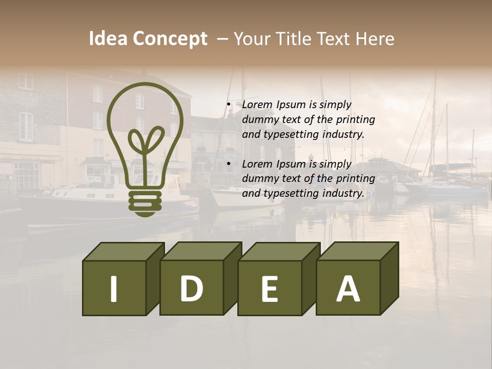 Padstow Harbour, Cornwall, Uk PowerPoint Template