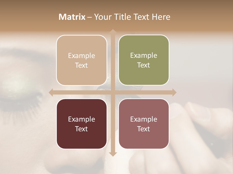 A Young Woman Applying Makeup PowerPoint Template