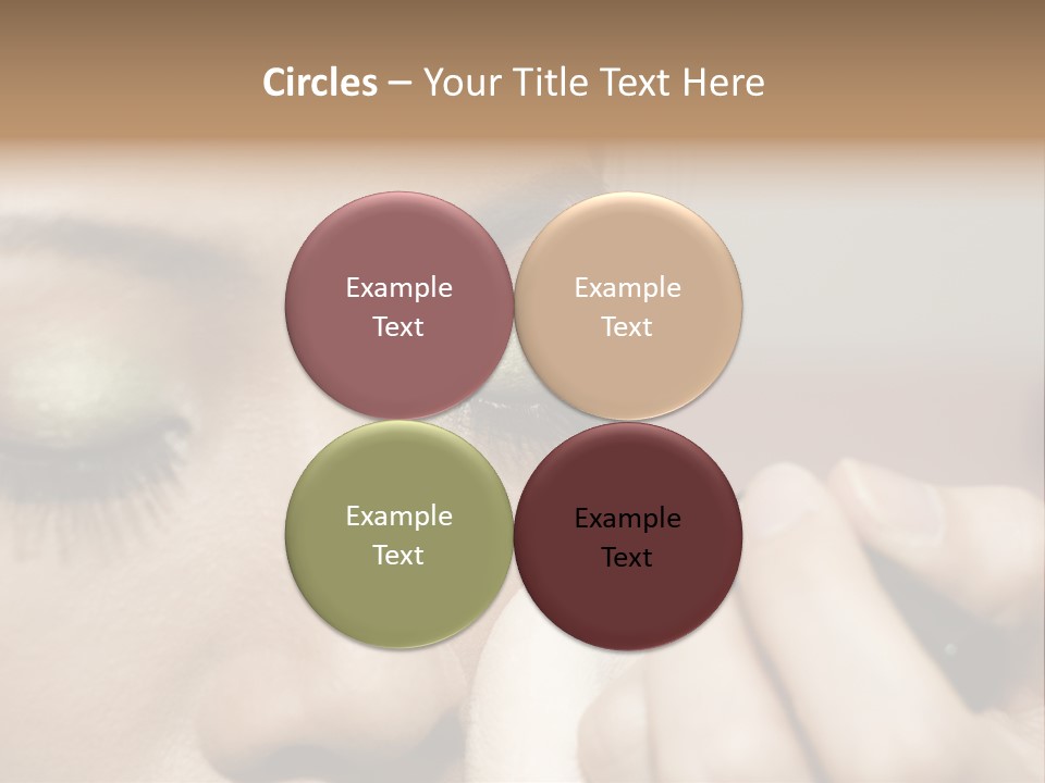 A Young Woman Applying Makeup PowerPoint Template