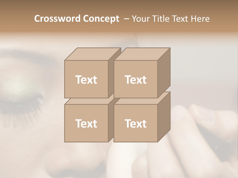 A Young Woman Applying Makeup PowerPoint Template
