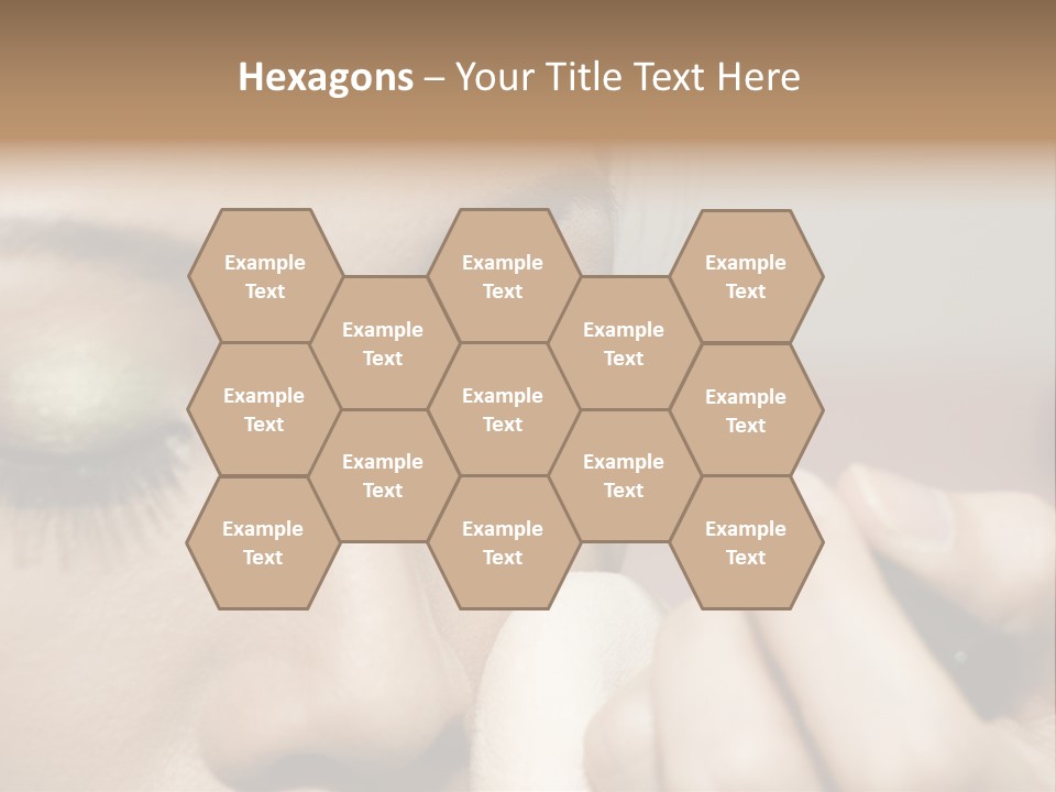 A Young Woman Applying Makeup PowerPoint Template