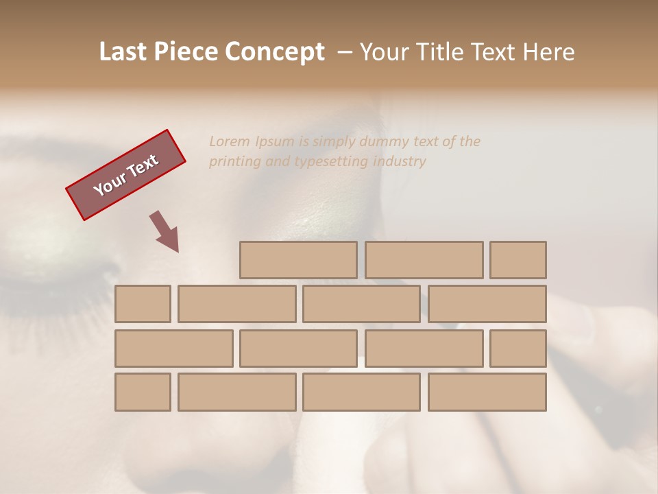 A Young Woman Applying Makeup PowerPoint Template