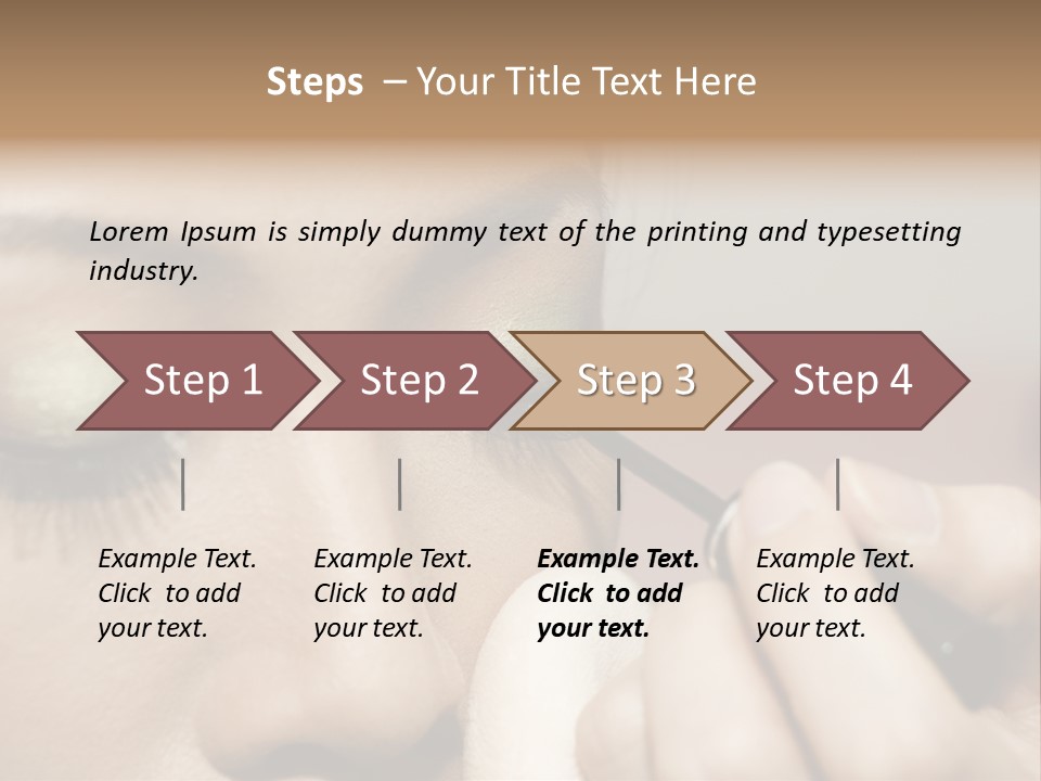 A Young Woman Applying Makeup PowerPoint Template