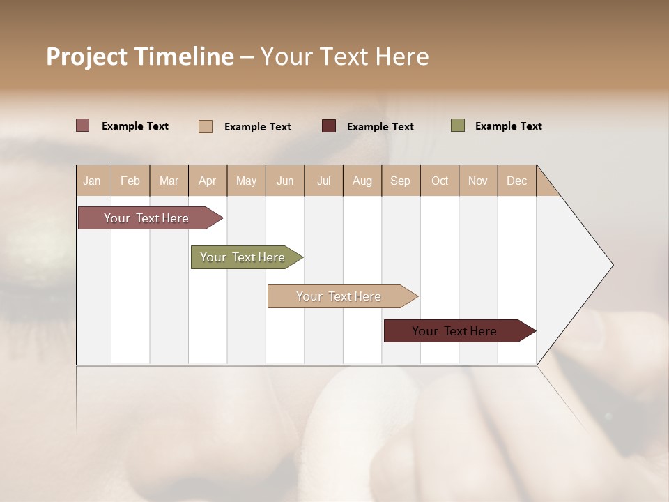A Young Woman Applying Makeup PowerPoint Template