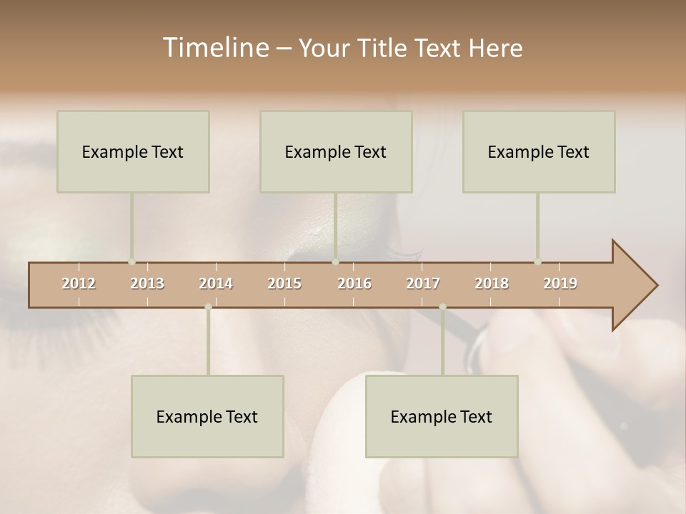 A Young Woman Applying Makeup PowerPoint Template
