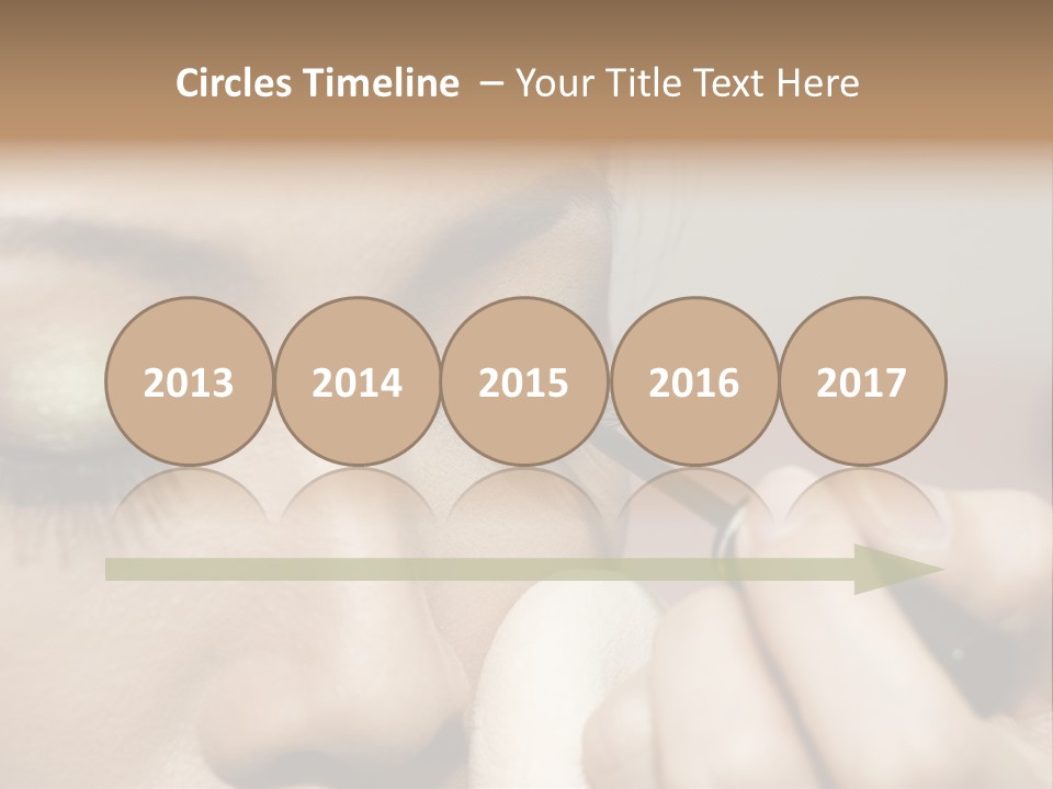 A Young Woman Applying Makeup PowerPoint Template