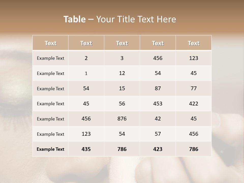 A Young Woman Applying Makeup PowerPoint Template