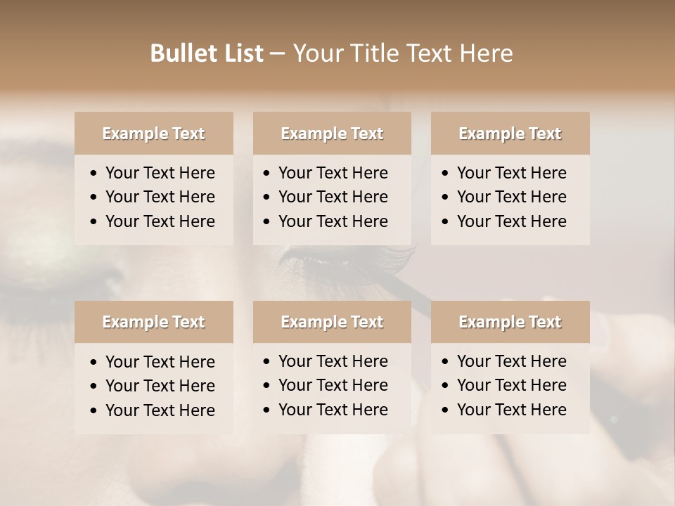 A Young Woman Applying Makeup PowerPoint Template