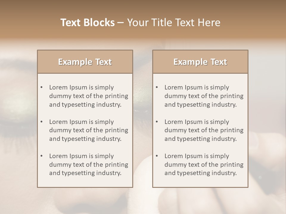 A Young Woman Applying Makeup PowerPoint Template