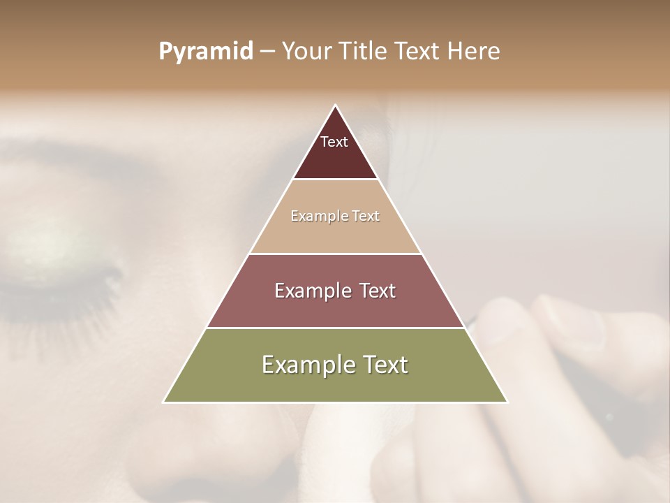A Young Woman Applying Makeup PowerPoint Template