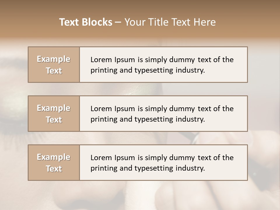A Young Woman Applying Makeup PowerPoint Template