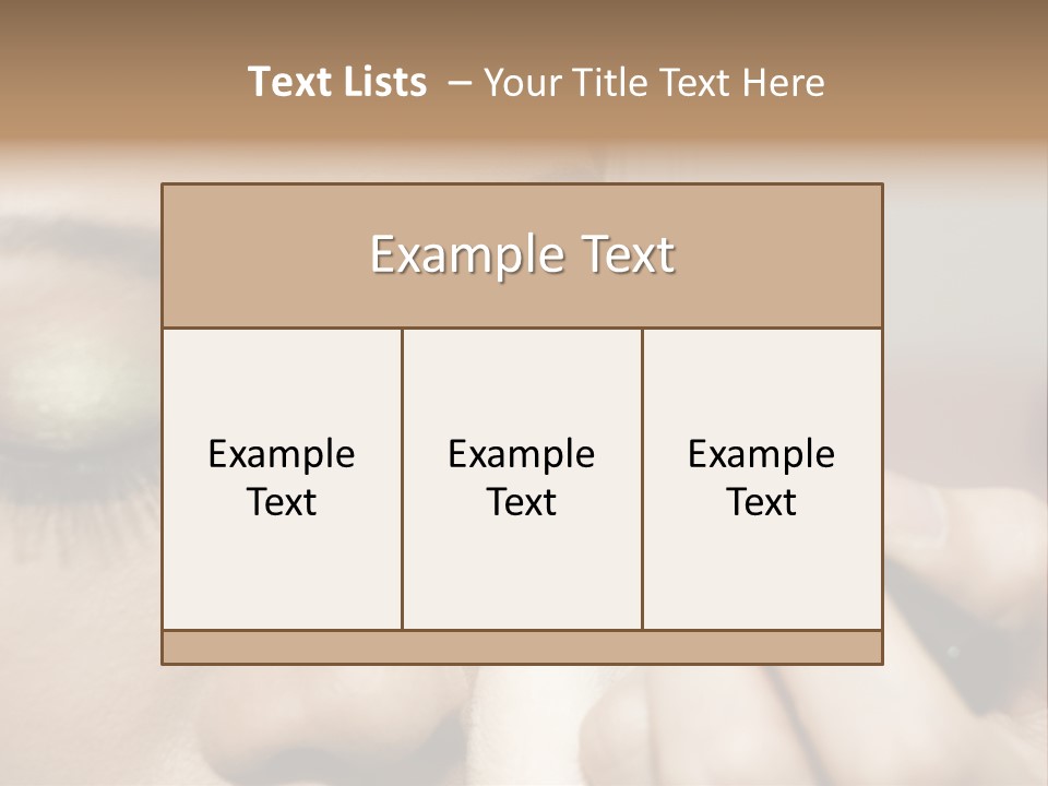 A Young Woman Applying Makeup PowerPoint Template