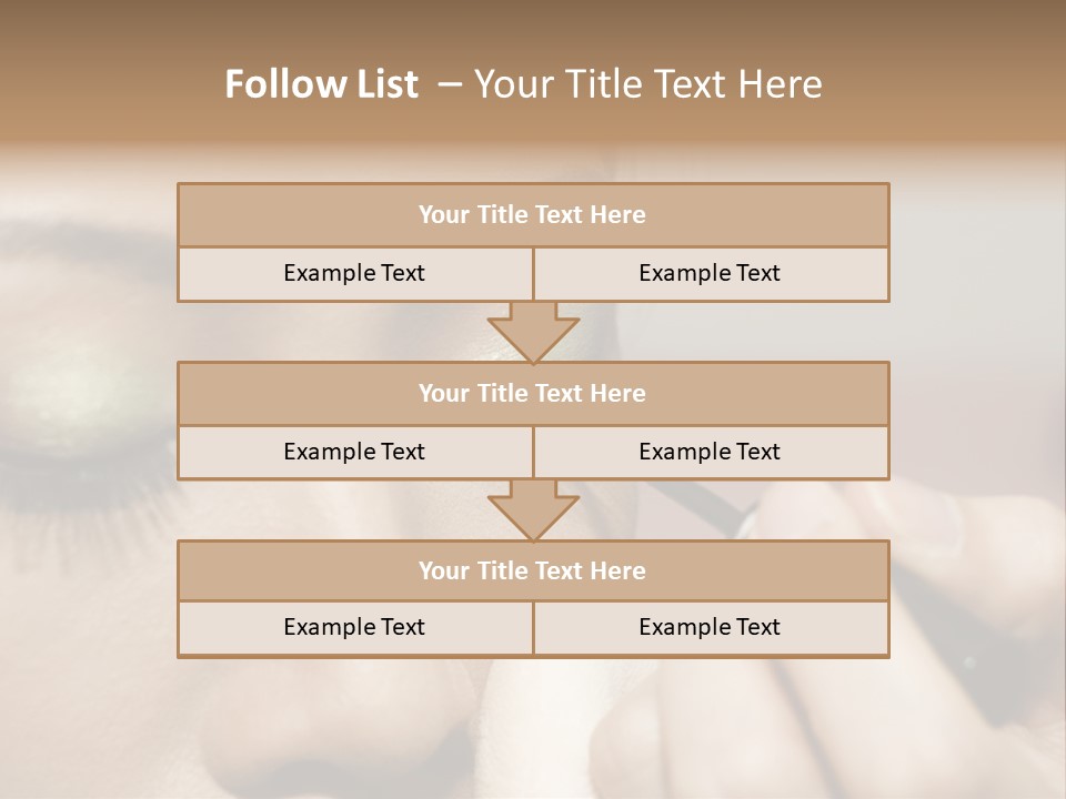 A Young Woman Applying Makeup PowerPoint Template