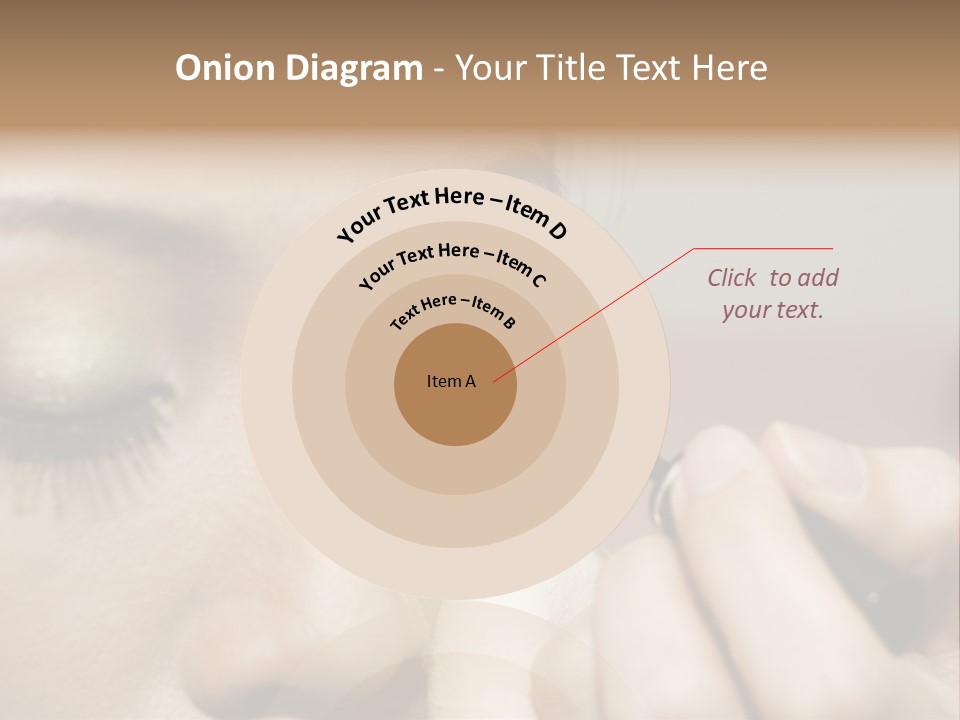 A Young Woman Applying Makeup PowerPoint Template