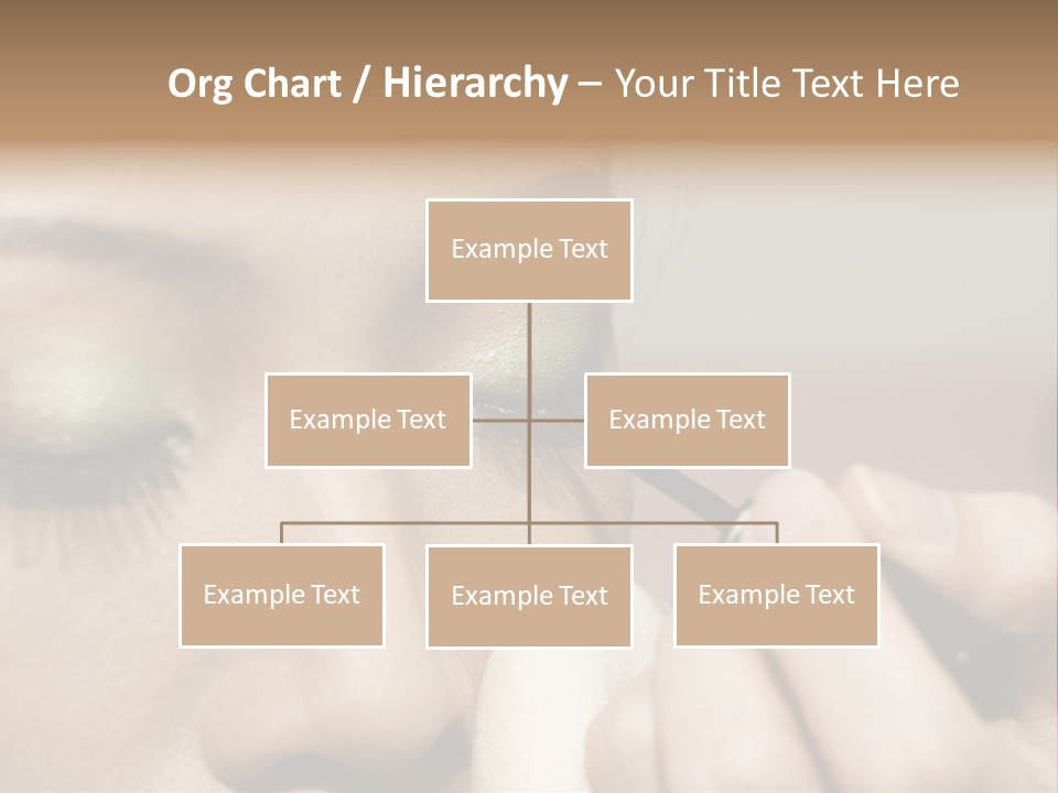 A Young Woman Applying Makeup PowerPoint Template