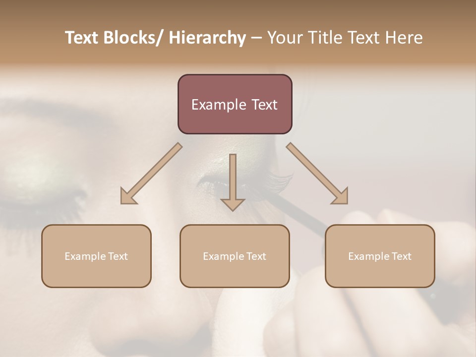 A Young Woman Applying Makeup PowerPoint Template